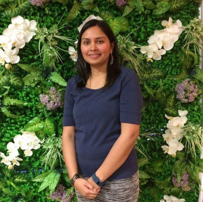 Vaishnavi Sadagopan and some flowers